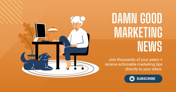 visual CTA button to subscribe to newsletter