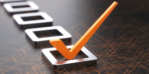 orange checkmark